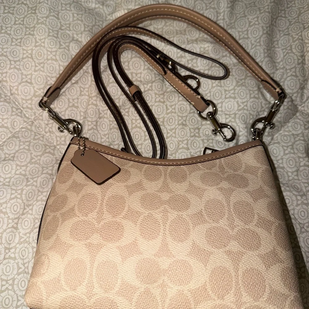 Coach Beige Signature Shoulder Bag and Crosboody - Picture 3 of 5